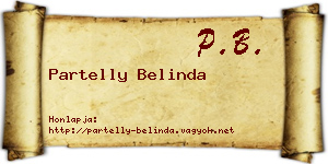Partelly Belinda névjegykártya
